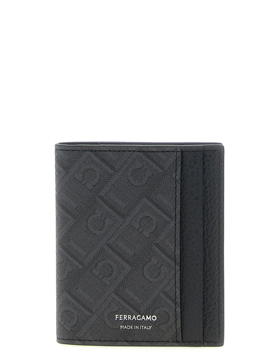 Ferragamo Monogram Wallets And Card Holders Black
