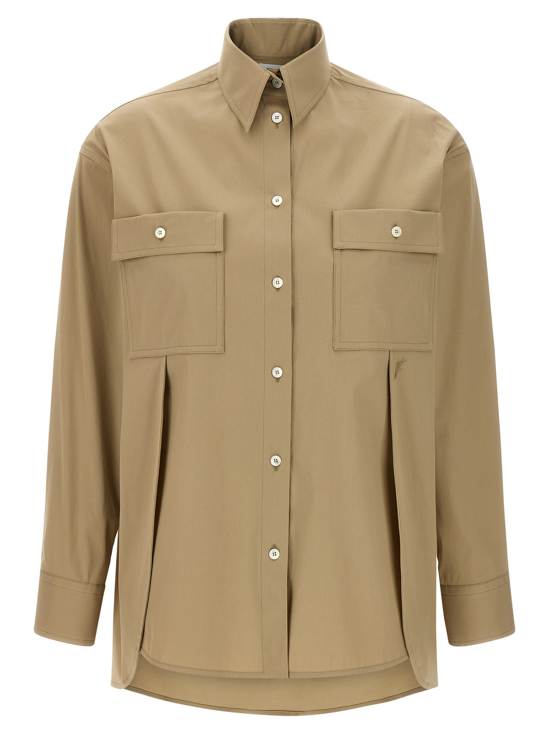 Ferragamo Pannelli Shirt Shirt and Blouse - Beige | 21eab379166df2a6199b48748c518473e28a7cff