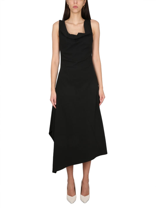 Asymmetrical Midi Dress