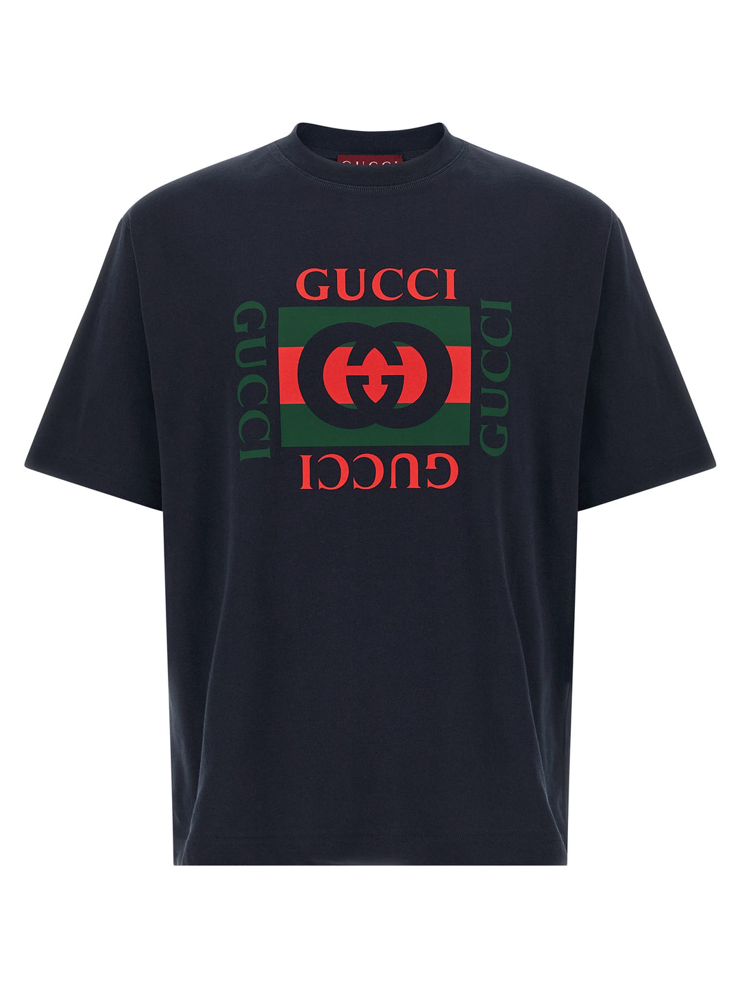 Gucci Logo Print T-shirt - Blue | e1b89d5c0cbe4c3971f44144376811d73ff3c532