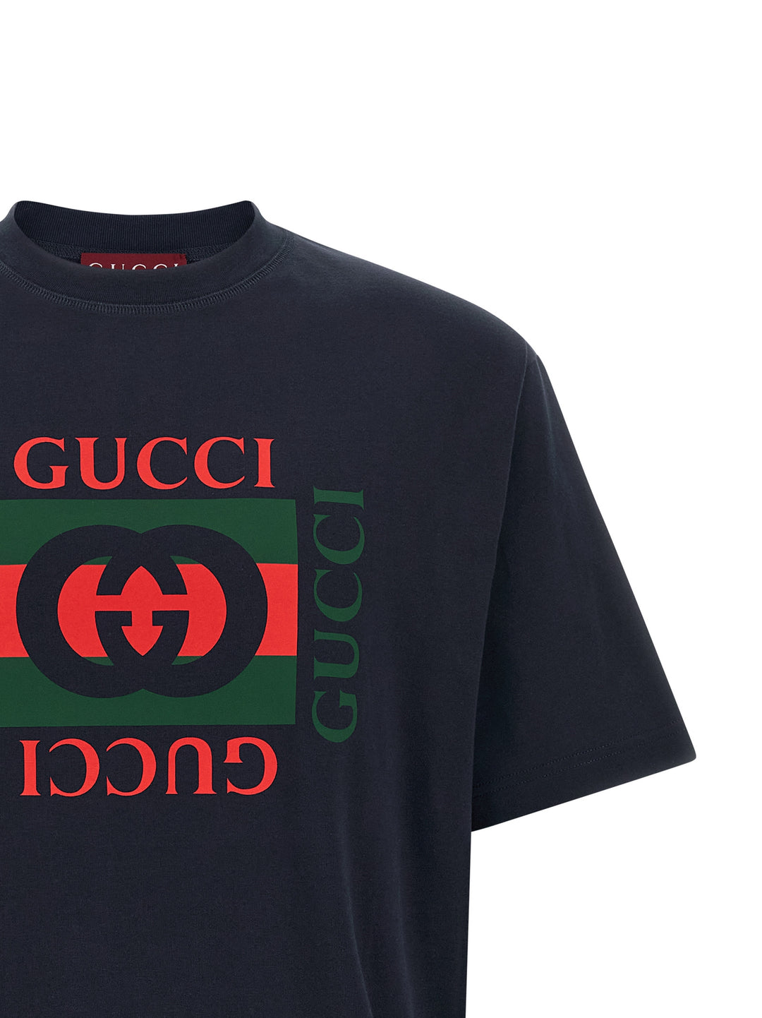 Gucci Logo Print T-shirt - Blue | 8e6791ab6541d9f153c5869e0cf488e5b1213e05