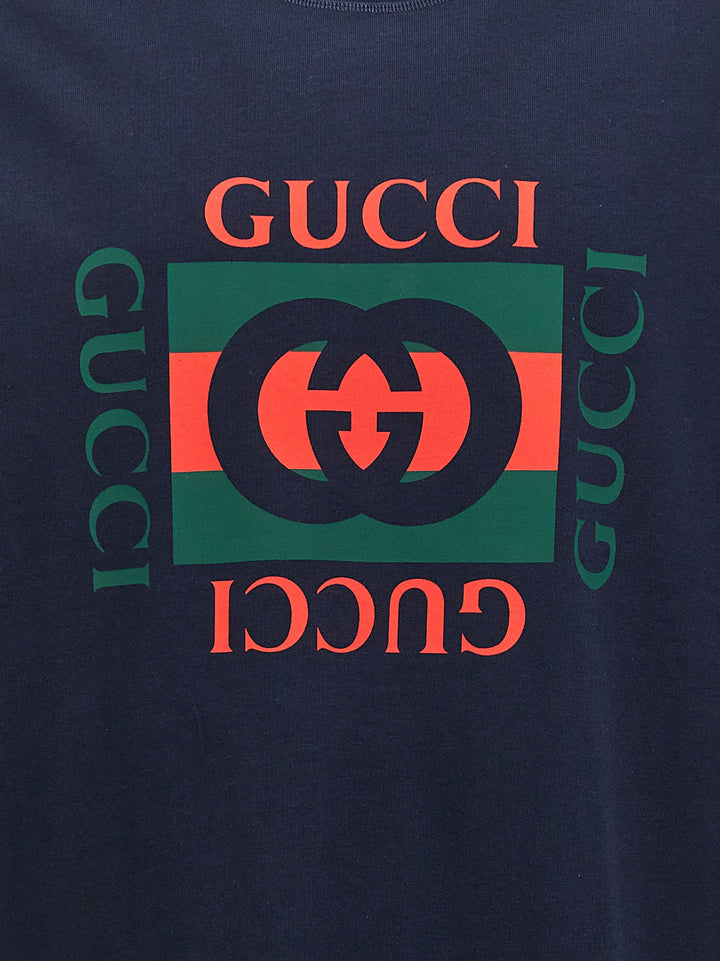 Gucci Logo Print T-shirt - Blue | 94fa04cd52dd257851f8bdd62272af2b5cbddd92