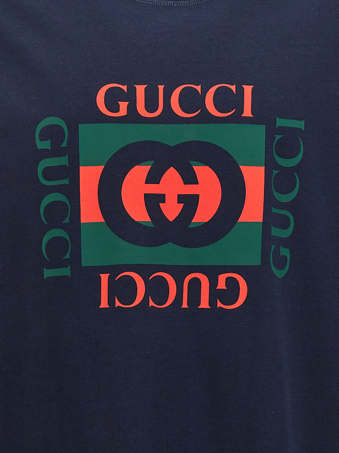 Gucci Logo Print T-shirt - Blue | 3eac8e1ed9d605600f4fac0d3e52fe9b0bf52ec6