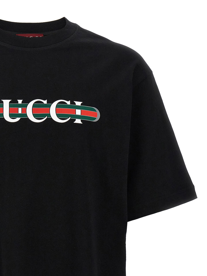 Gucci Gucci Web T-shirt - Black | dbf98b4aea8b48409803c5dda8817587f8bf99c6
