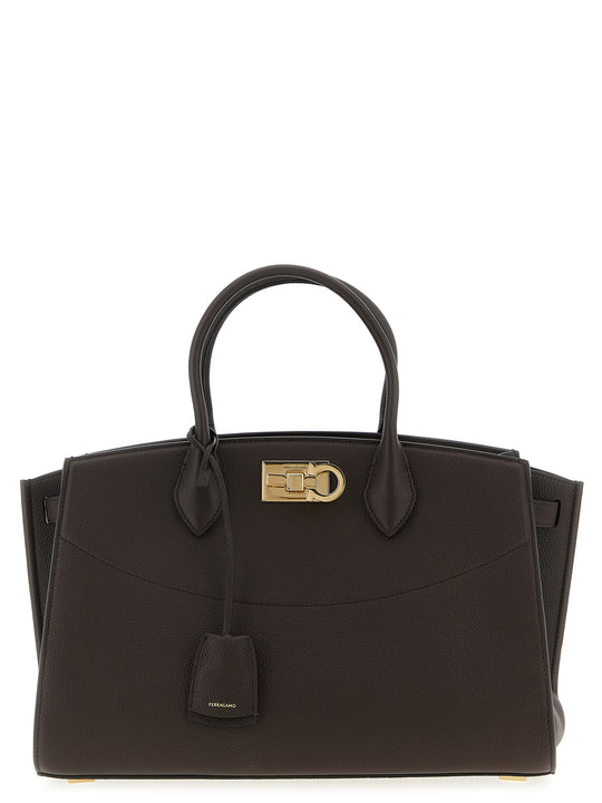 New Ferragamo Studio Soft (L) Hand Bags Brown