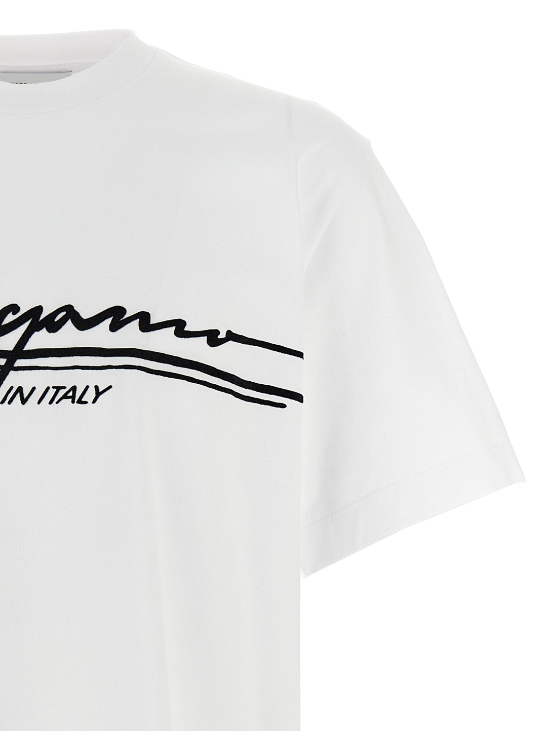 Ferragamo Firma T-shirt - White/Black | 2b9a5ab8088718a076a6c818835543ef185fb209