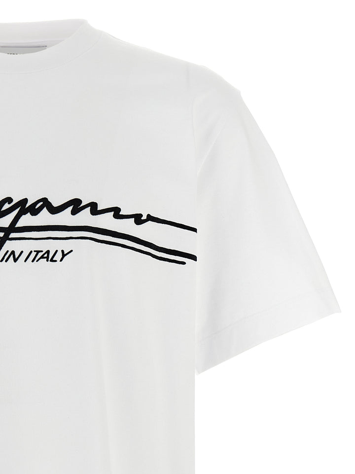 Ferragamo Firma T-shirt - White/Black | 2b9a5ab8088718a076a6c818835543ef185fb209