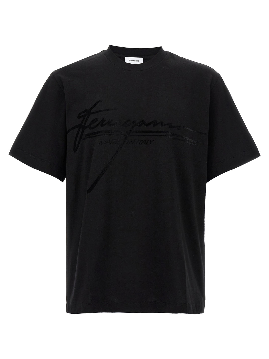 Ferragamo Firma T-shirt - Black | 88e4af3ec2541bc20d0b4ec791782a682b136585
