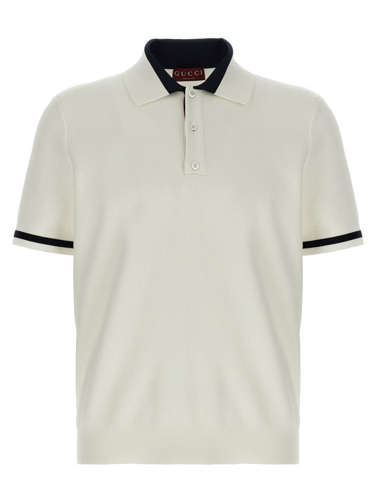 Gucci Intarsia Shirt Polo White/Black