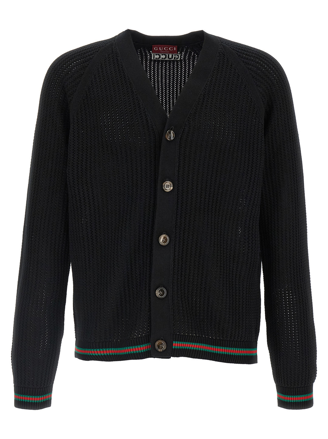 Gucci Web Ribbon Cardigan Sweaters and Cardigans - Black | 6549eab1e099af56662b0fc1b7c3df3eb871d1b3
