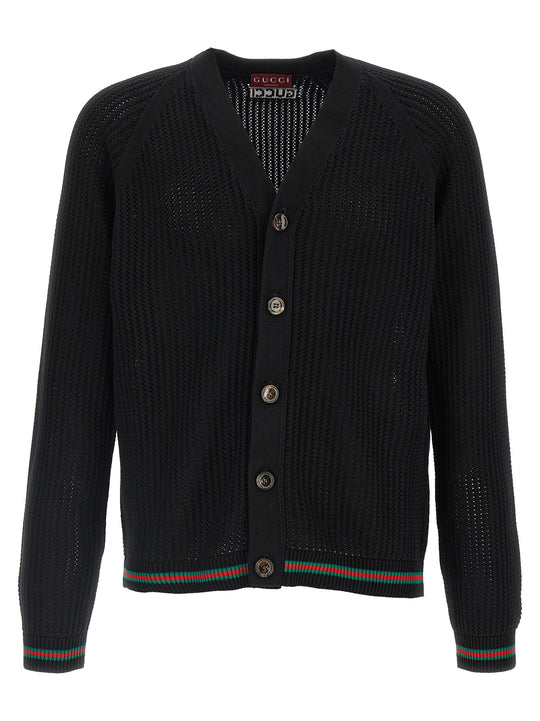 Web Ribbon Cardigan Sweaters And Cardigans Black