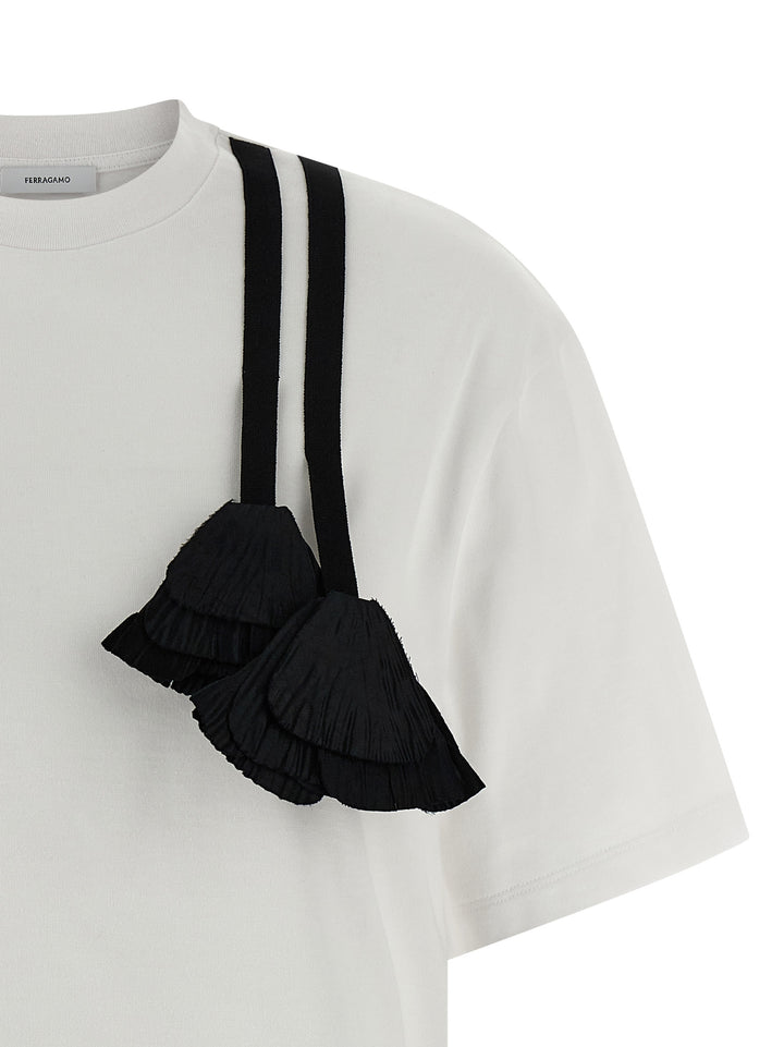 Ferragamo Floral Insert T-shirt - White/Black | a5a1dbbe7c49984154e0cb1d13fe1bea0d7e695a