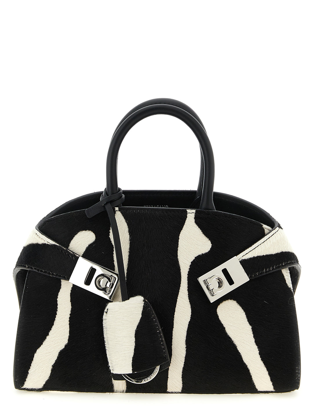 Ferragamo Hug (Xs) Hand Bags - White/Black | 49cf3ca2ec740ed015d298854151fb3e73448d55