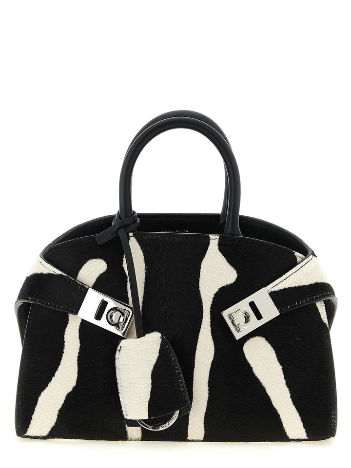 Ferragamo Hug (Xs) Hand Bags - White/Black | 49cf3ca2ec740ed015d298854151fb3e73448d55