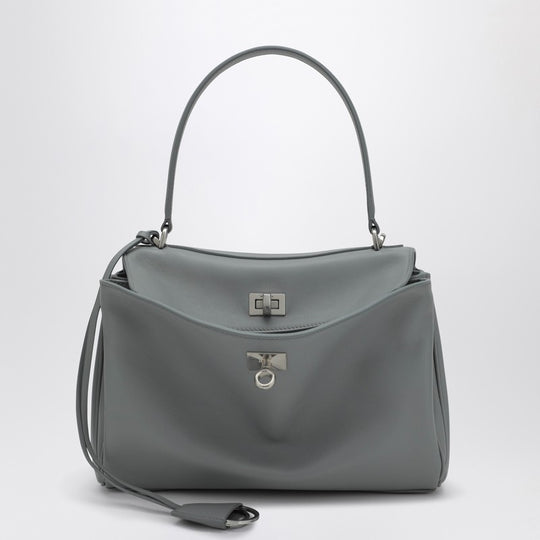 Small Rodeo Bag In Smooth Grey Calfskin