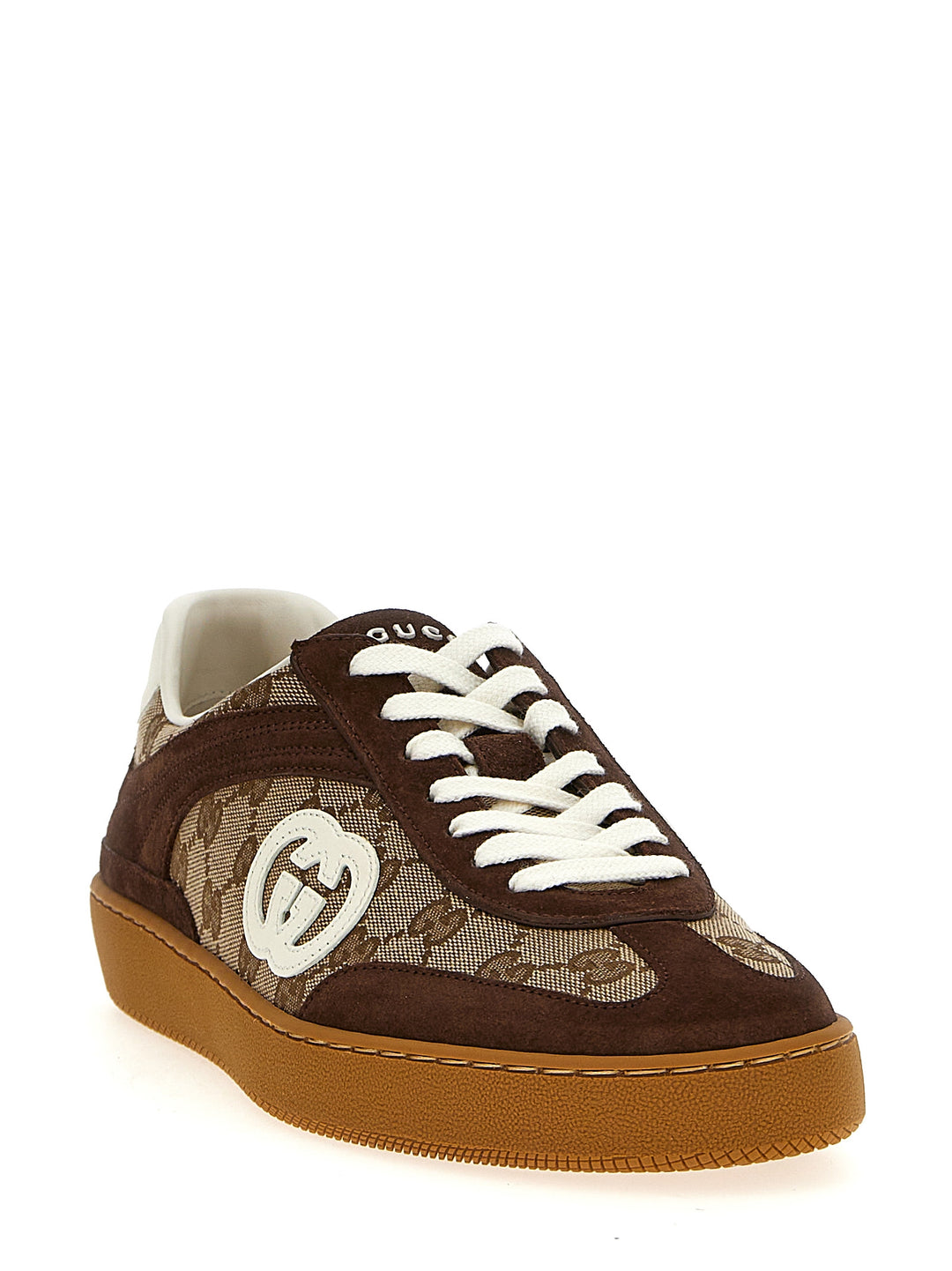 Gucci Incrocio Gg Sneakers - Brown | 51a70258e59f6f78098f400ab4e7732a28bd41e5