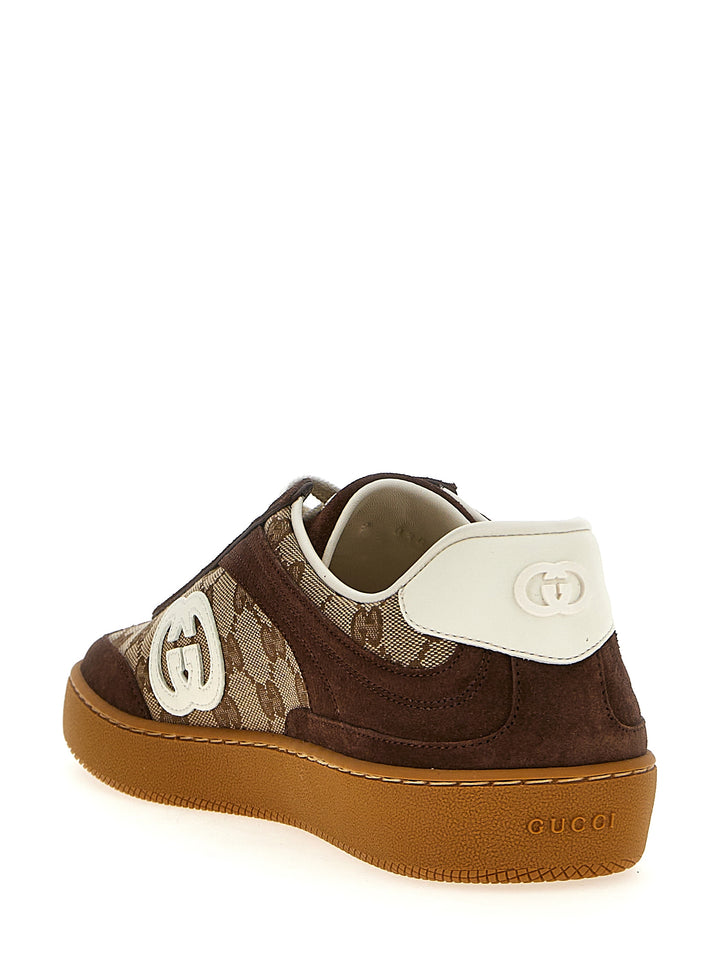 Gucci Incrocio Gg Sneakers - Brown | db6497f5362ed6384495604b6db2008c940dbf5b