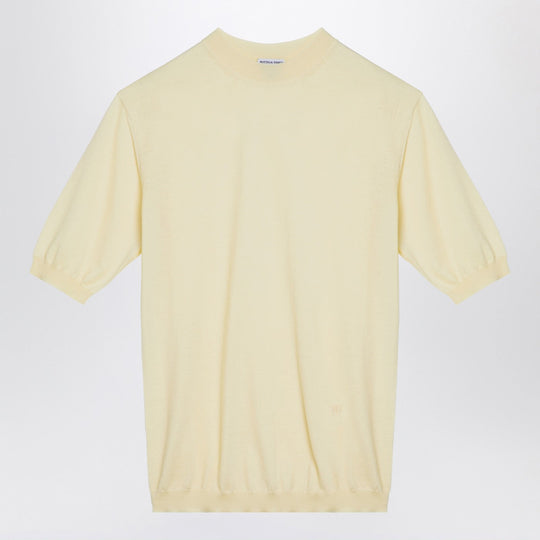 Light Yellow Cashmere Crew-Neck Sweater