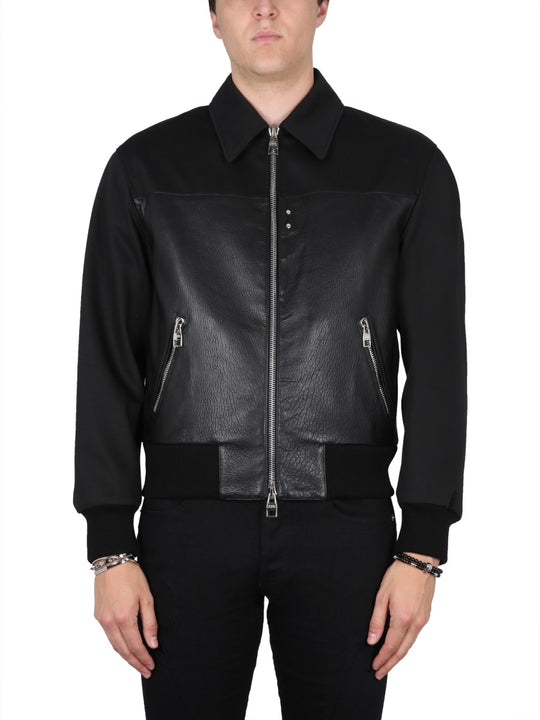 Leather Bomber Jacket