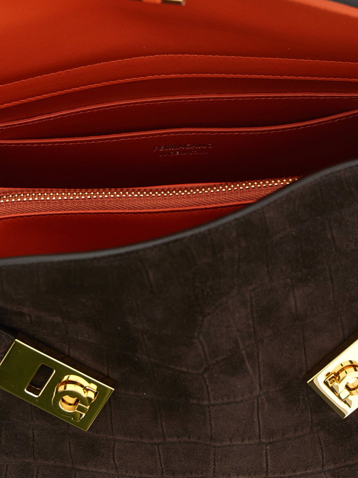 Ferragamo Hug Soft (M) Shoulder Bags - Brown | e87b4b93a569533662cb3d13e3426b0bf154c50d