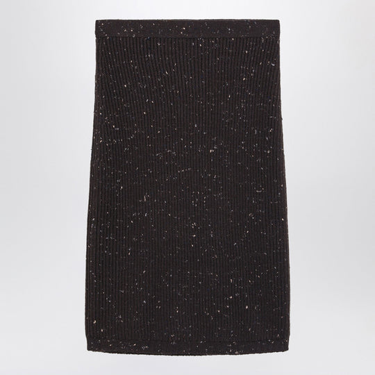 Fondant Ribbed English Wool Skirt