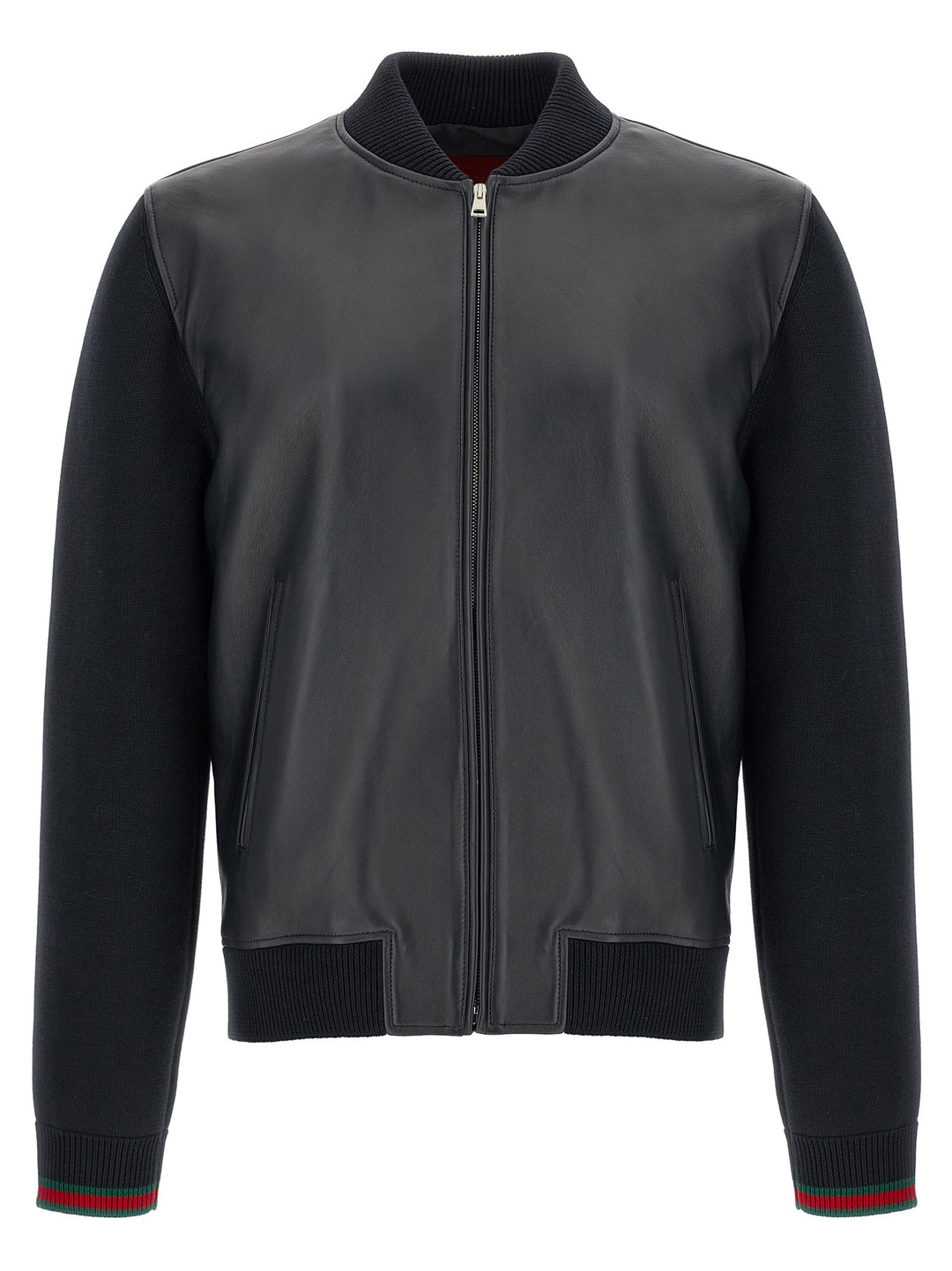 Gucci Bomber Jacket With Tassel And Sweater Puffer Jackets - Blue | 3b51e143f1b7b18d14e0d729fcdf370441a6992c