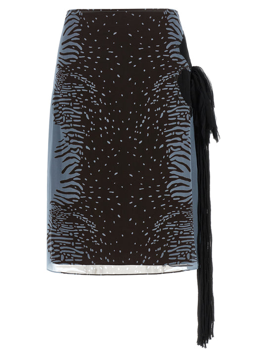 Georgette Skirt Skirts Multicolor