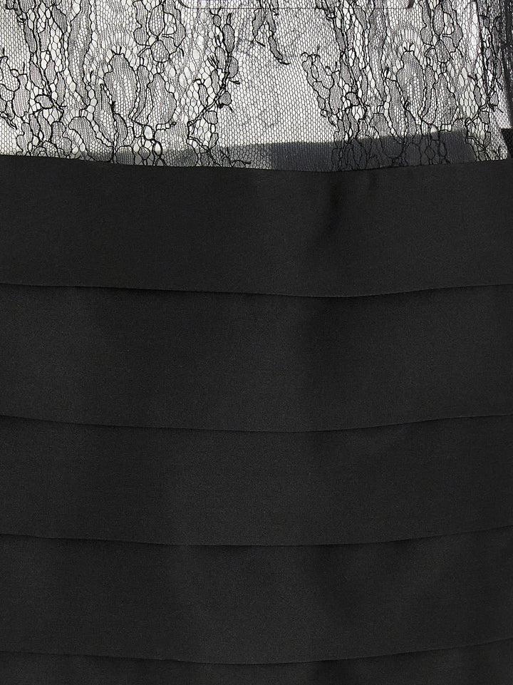 Ferragamo Lace Insert Dress Dresses - Black | b49b0d0de65f668c1e9838892686e470db956c88