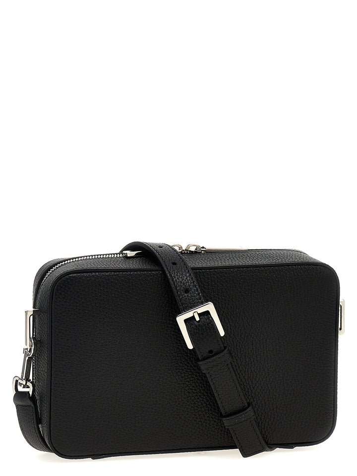 Gucci Logo Leather Shoulder Strap Crossbody Bags - Black | 354d71446b258c6f5732fed5353e419c8198ef37