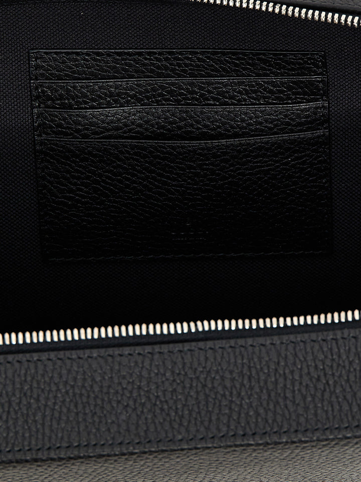 Gucci Logo Leather Shoulder Strap Crossbody Bags - Black | 3ee05060a72e6509c2396f2b02a76f829bbc0b97