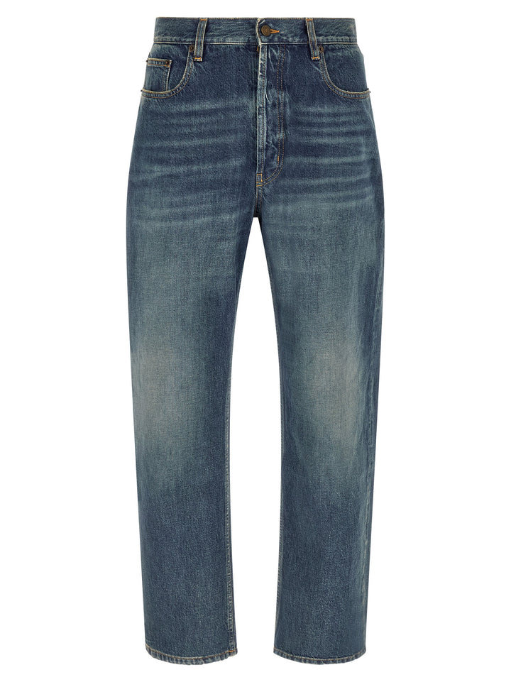 Saint Laurent Straight Leg Jeans - Blue | 29212068c213f4d6af96de23a89d304863d1d85b