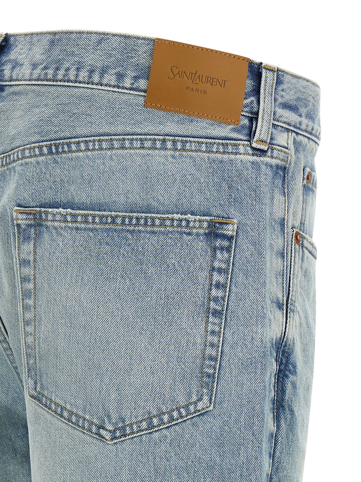 Saint Laurent Wide Leg Jeans - Light Blue | 3baa629389b35c2f019e93b92bbb5c59c3a28a2b