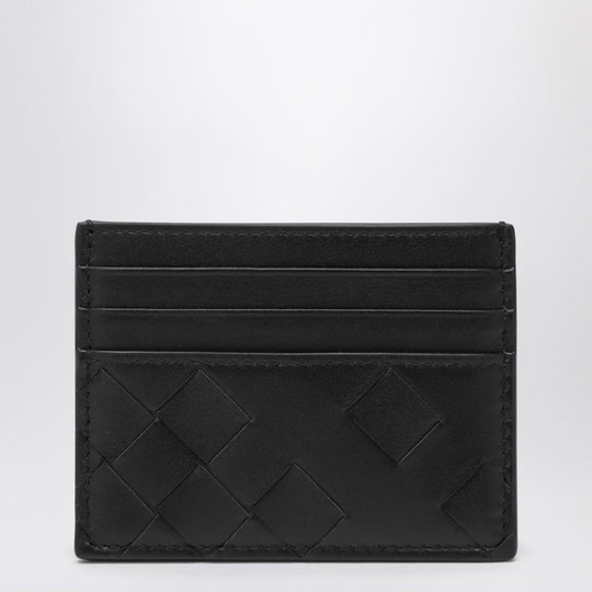 Black Card Holder In Intrecciato