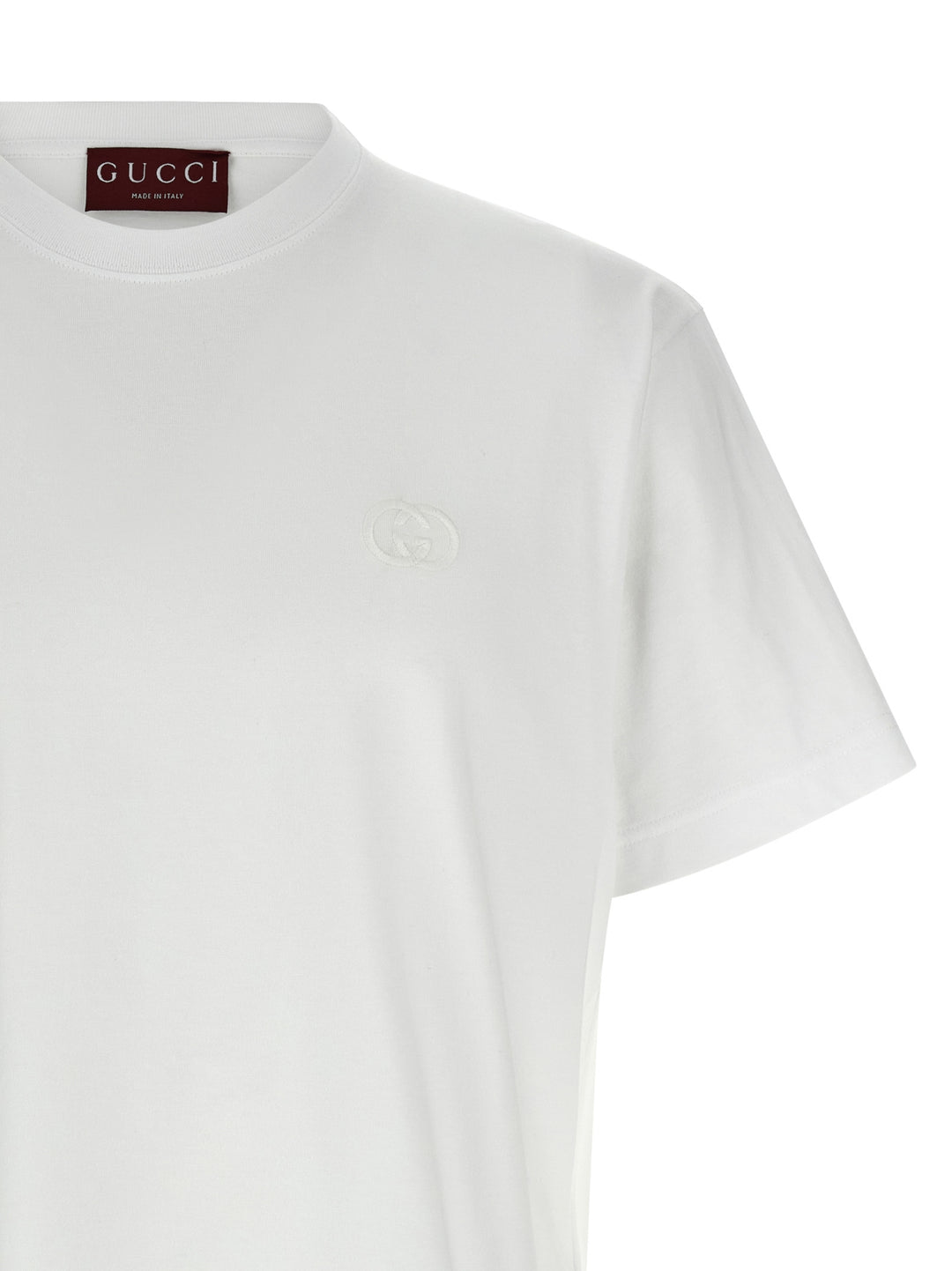 Gucci Logo Embroidery T-shirt - White | 82fcdeab999cf1d5f3da601099b2c1f38f6f5183