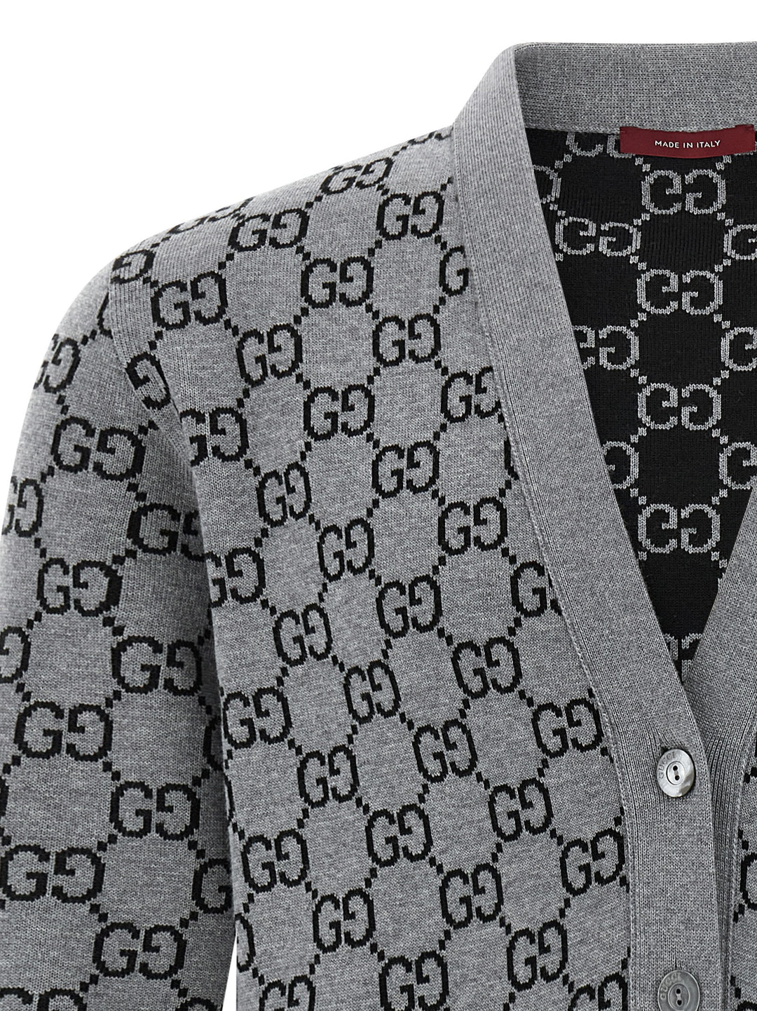 Gucci Gg Jacquard Reversible Cardigan Sweaters and Cardigans - Multicolor | 8a64e436a910bd74de5fdffafde928d8f3e12928