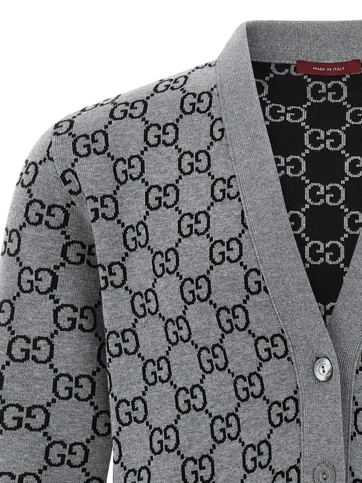 Gucci Gg Jacquard Reversible Cardigan Sweaters and Cardigans - Multicolor | 8a64e436a910bd74de5fdffafde928d8f3e12928