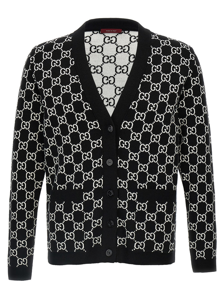 Gucci Gg Reversible Cardigan Sweaters and Cardigans - White/Black | 7c2be0de82fbdaa2ffb07b13de8b4b8b3921db2f