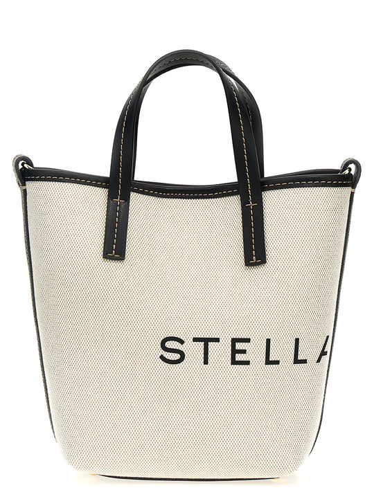 Logo Shopping Bag Tote Bag Beige