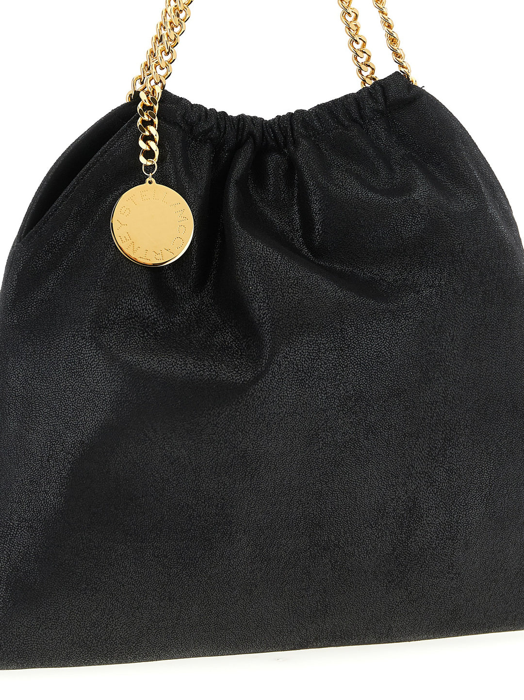 Stella Mccartney Falabella Drawstring Shoulder Bags - Black | 412d15d0ba07bf392a053ee88062df60c5727eb1