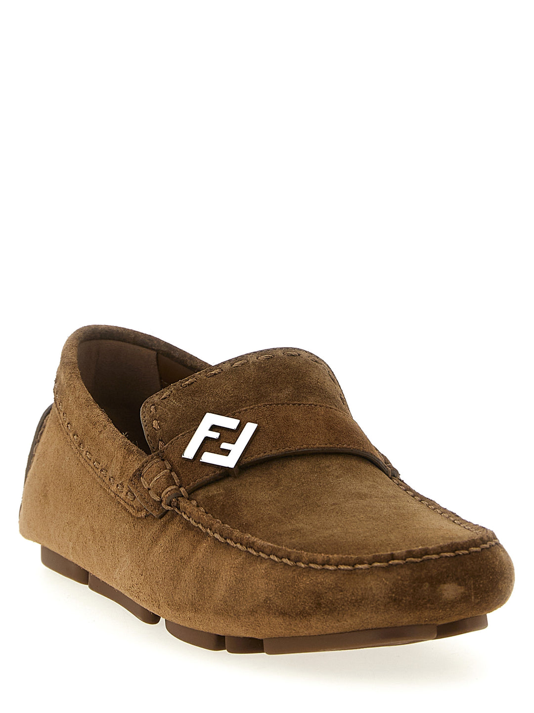 Fendi Driver Ff Loafers - Brown | 652e255a0b3d70511641166f99104f83f7d2be8d