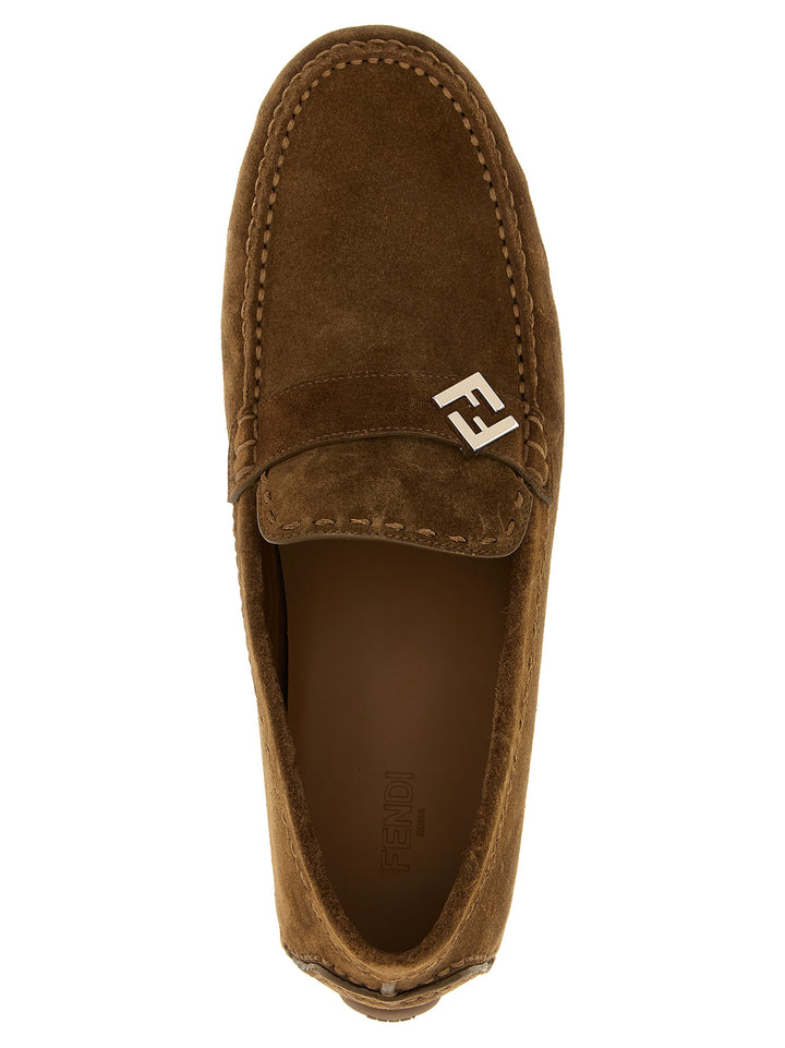 Fendi Driver Ff Loafers - Brown | 4f4381606348294ead23fd1e0038920c21ef5b47