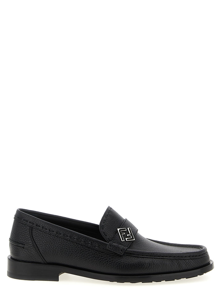 Fendi Ff Metal Loafers - Black | 364699580a217af643c52b497a3972c209b6e1b8