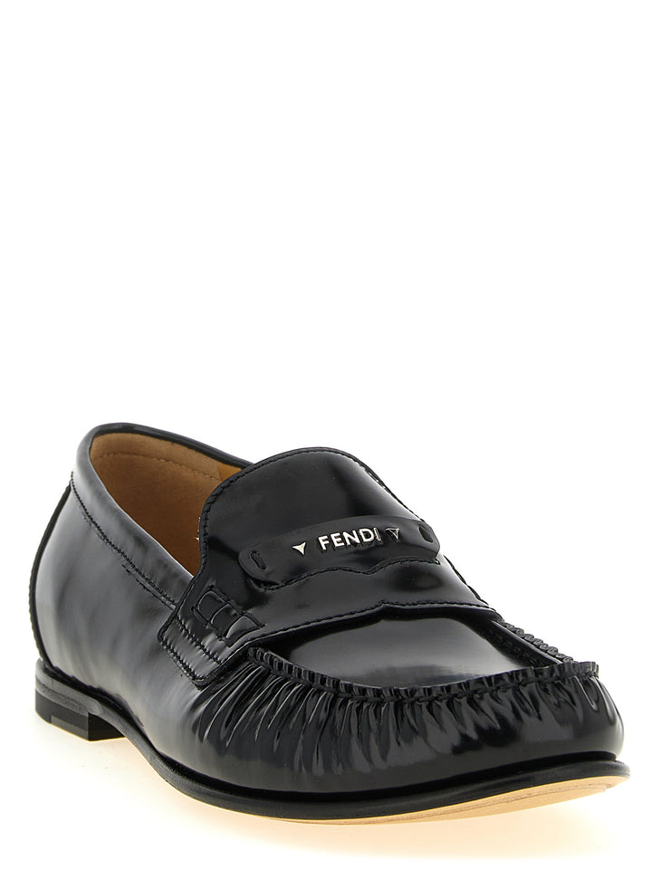 Fendi Fendi Scrunch Loafers - Black | 0b5f322f8109ca0f72027ba3e4434aae0cef19e5
