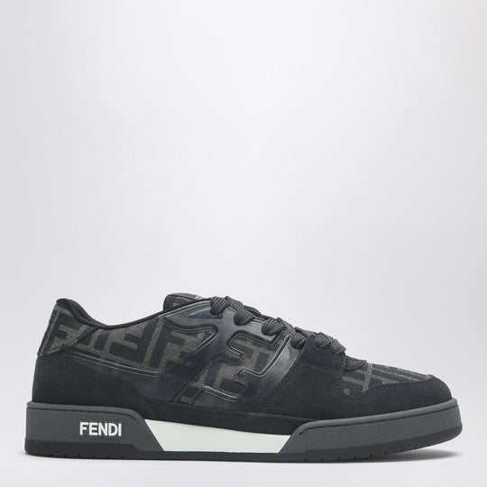 Fendi Match Sneaker In Dark Grey/Black Ff Jacquard