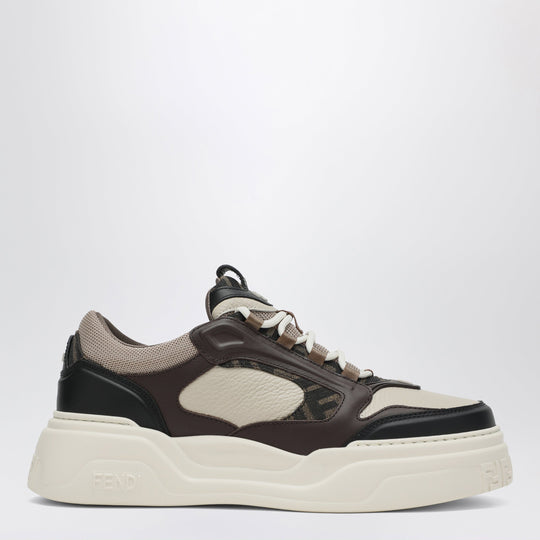 Fendi Force Sneakers In Black/Milk/Beige