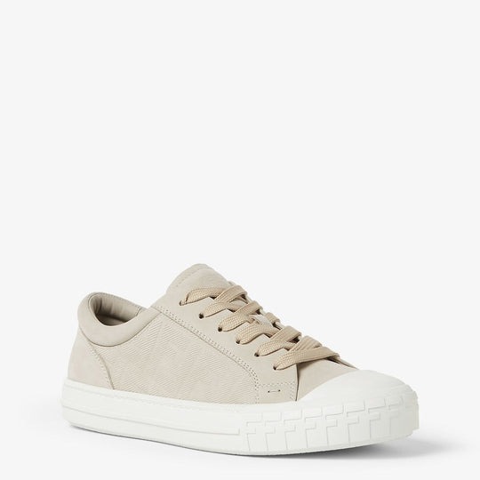 Fendi Flow Sneaker In Beige Nubuck