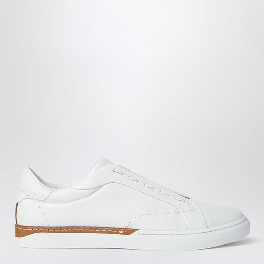 Fendi City Low-Top Sneakers In White Leather