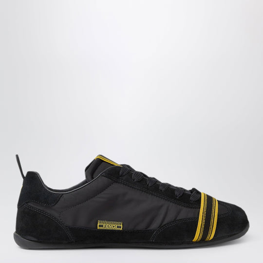 Wrap Trainers In Black Suede And Fabric