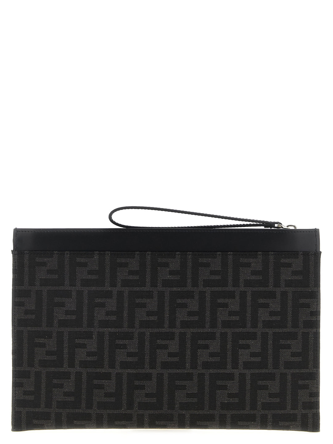 Fendi Ff Jacquard Clutch - Black | 7a132d6e8bca41bfdaee6a6641612e9cc6ce5255
