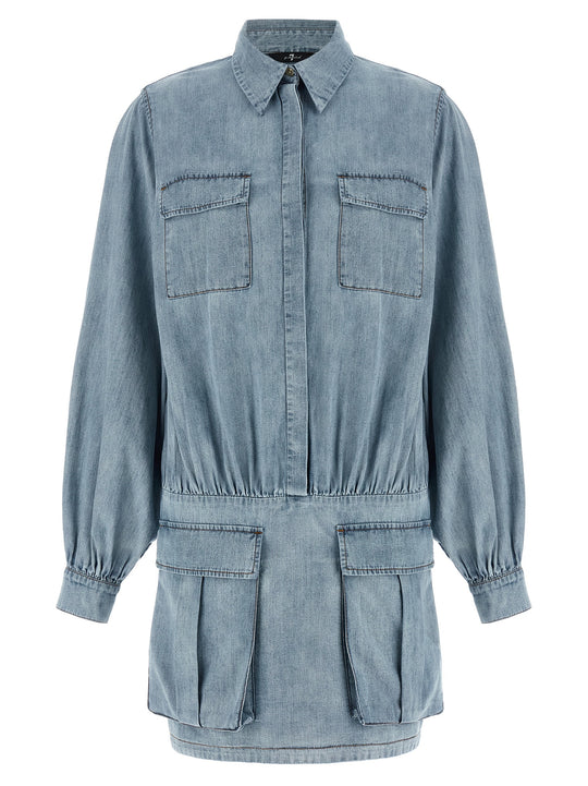 Utility Dresses Light Blue